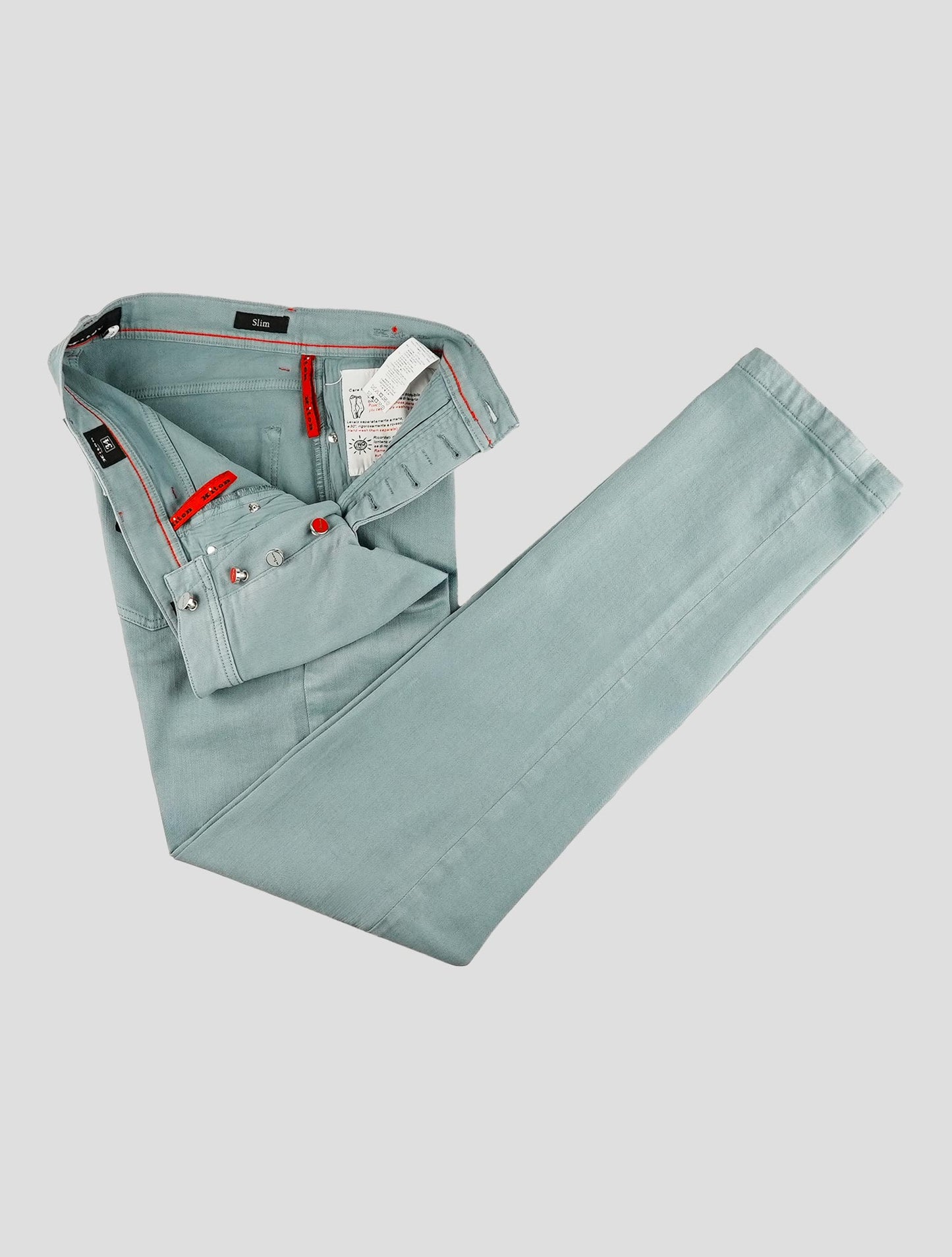 Kiton Light Blue Cotton Ea Jeans