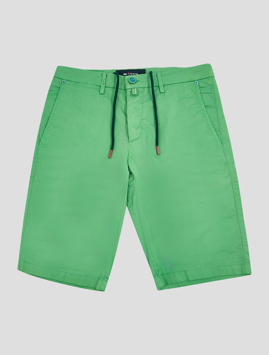 Kiton Green Cotton Ea Short Pants