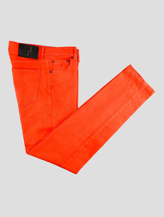 Kiton Red Cotton Ea Jeans