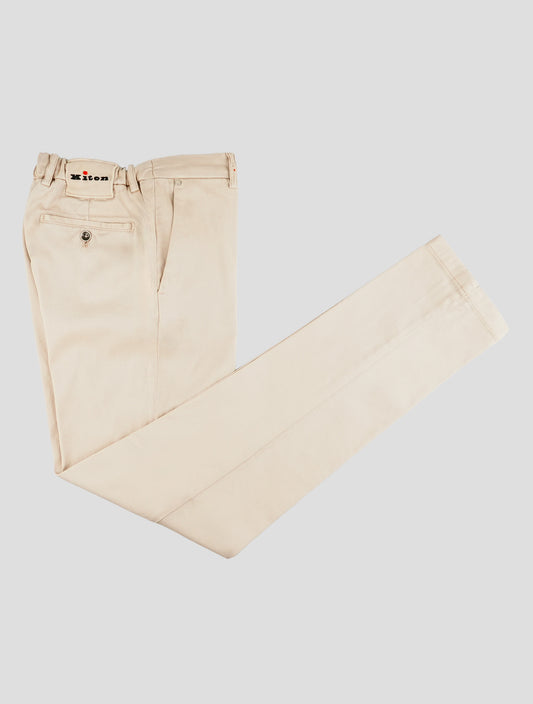 Kiton Beige Lyocell Cotton Ea Pants
