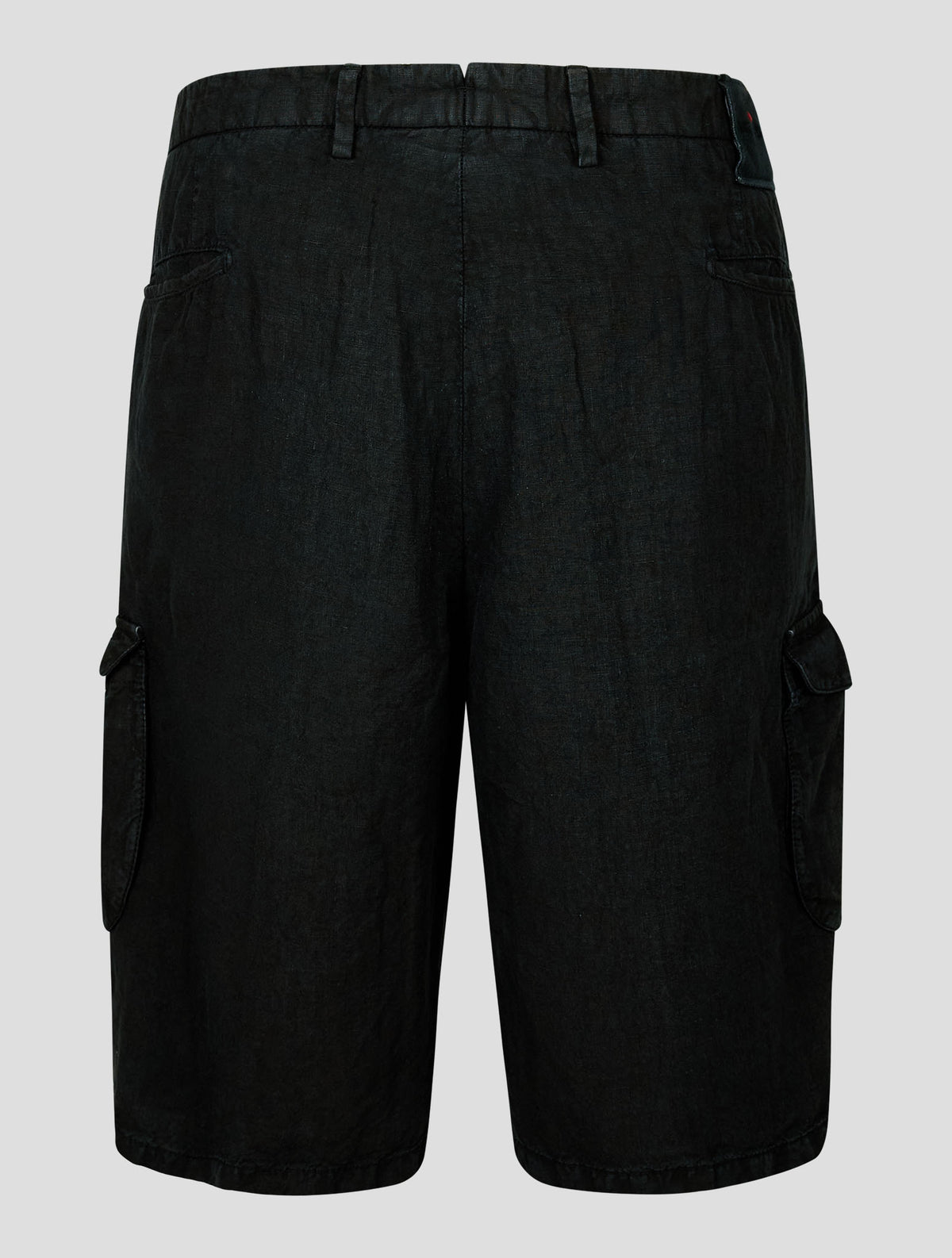 Kiton Black Linen Cargo Pants