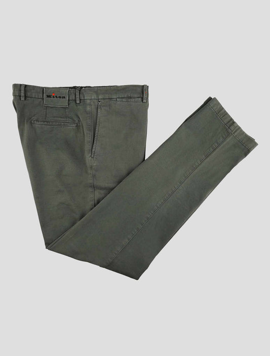 Kiton Dark Gray Cotton Cashmere Ea Pants