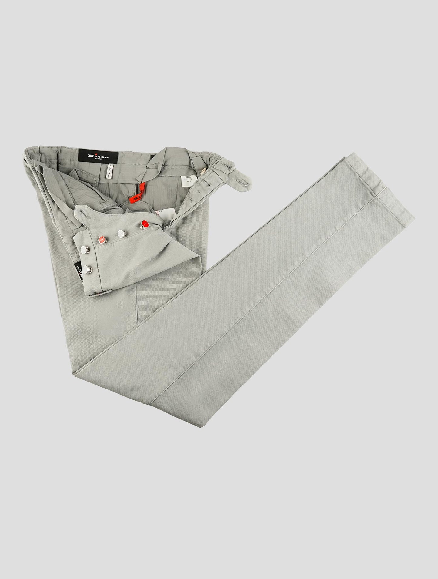 Kiton Gray Cotton Ea Pants