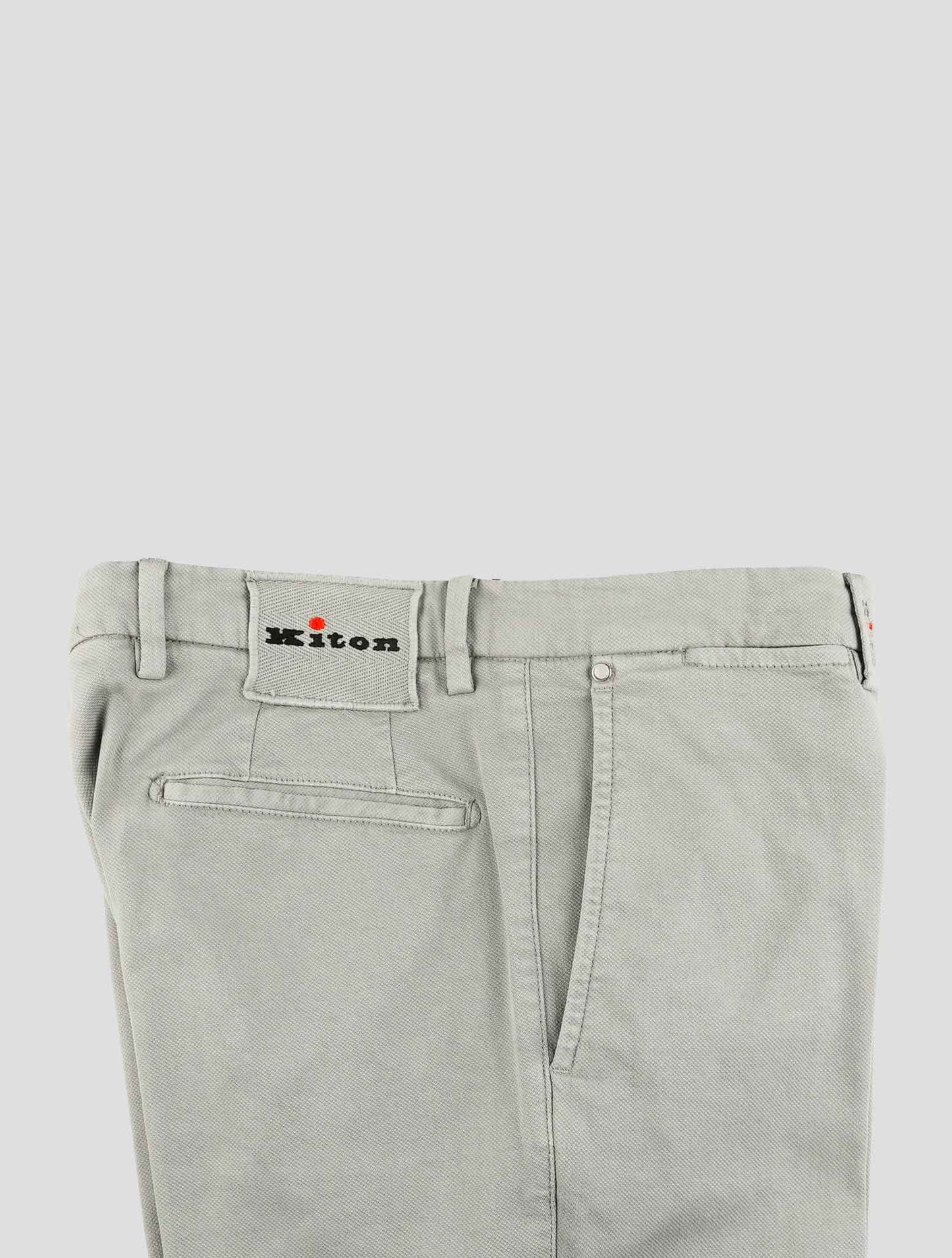 Kiton Gray Cotton Ea Pants