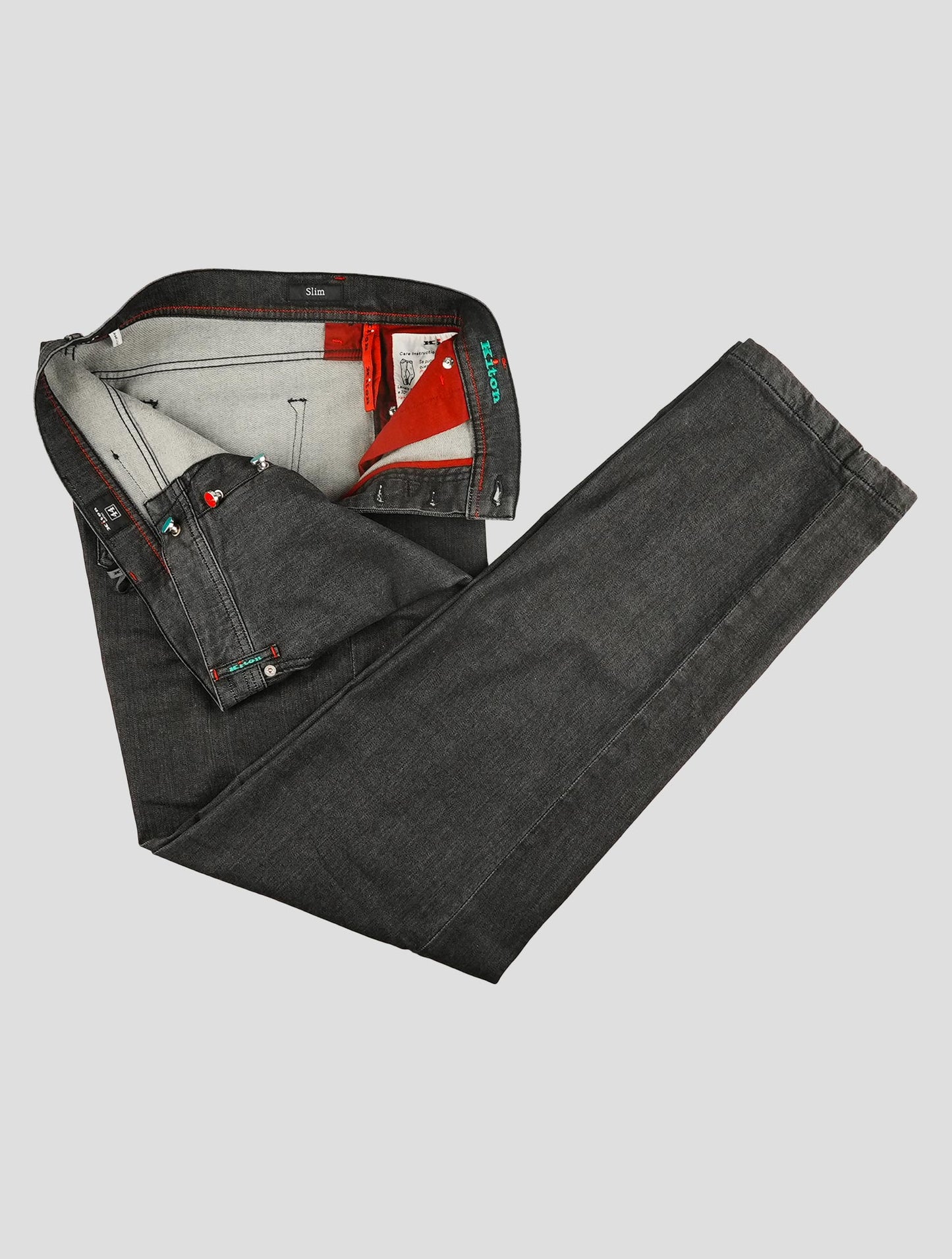 Kiton Gray Cotton Cashmere Ea Jeans