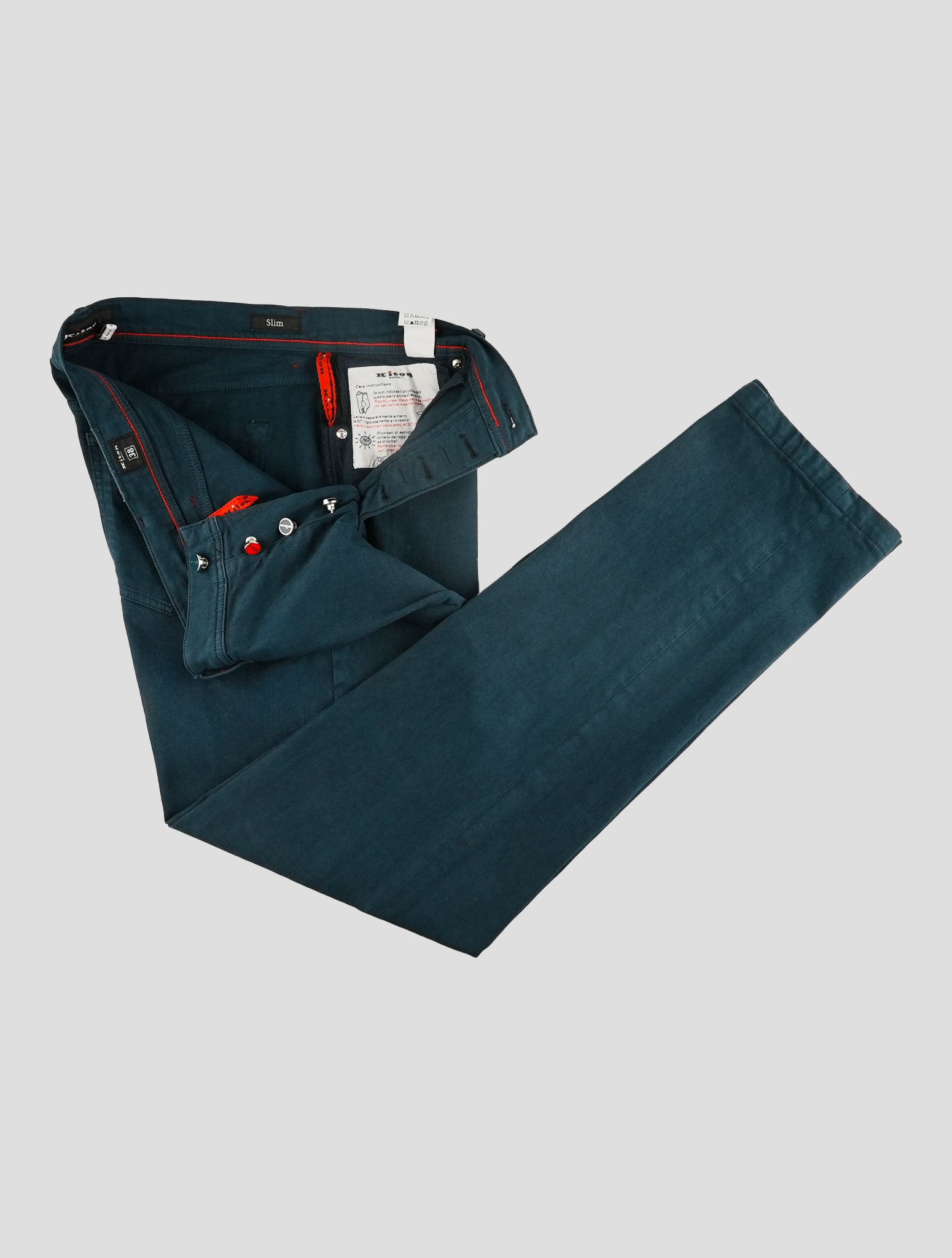 Kiton Blue Cotton Ea Jeans