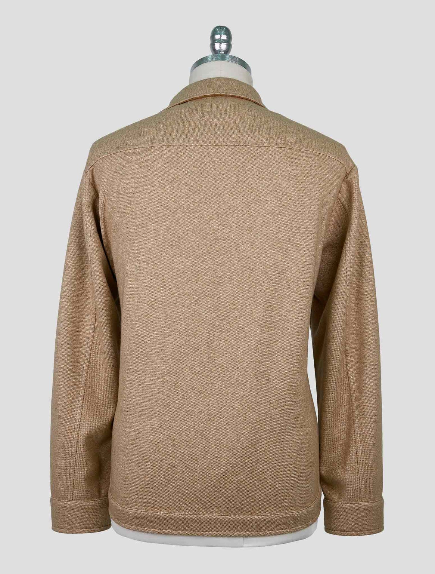 Kiton Beige Silk Cashmere Pl Coat