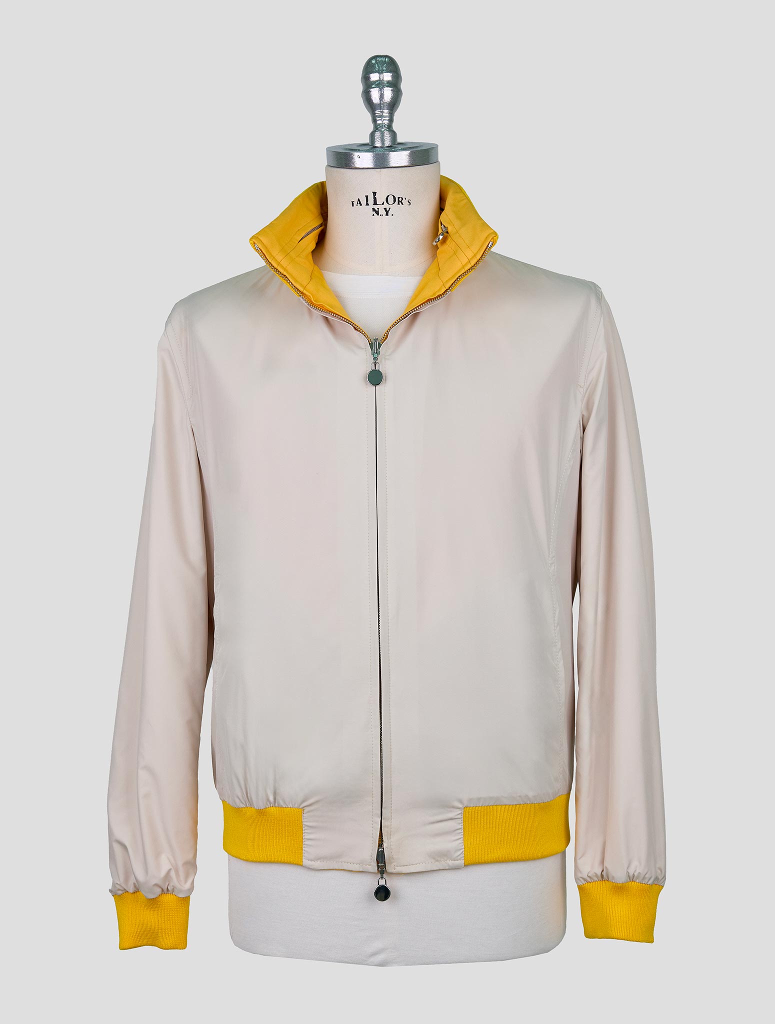 Kiton Yellow Cashmere Silk Coat