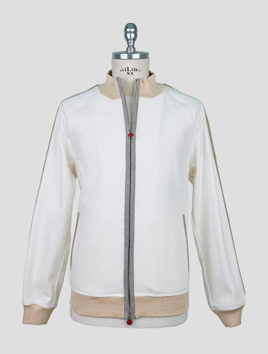 Kiton White Cotton Ea Coat