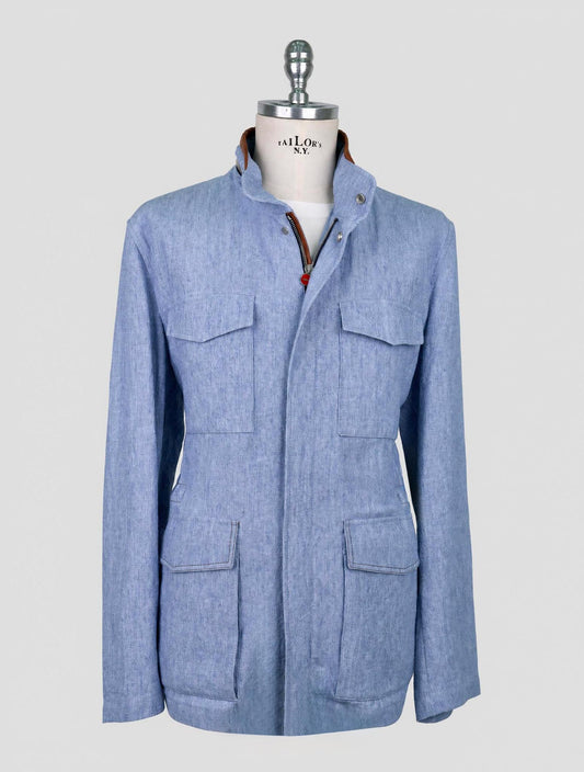 Kiton Light Blue Linen Coat
