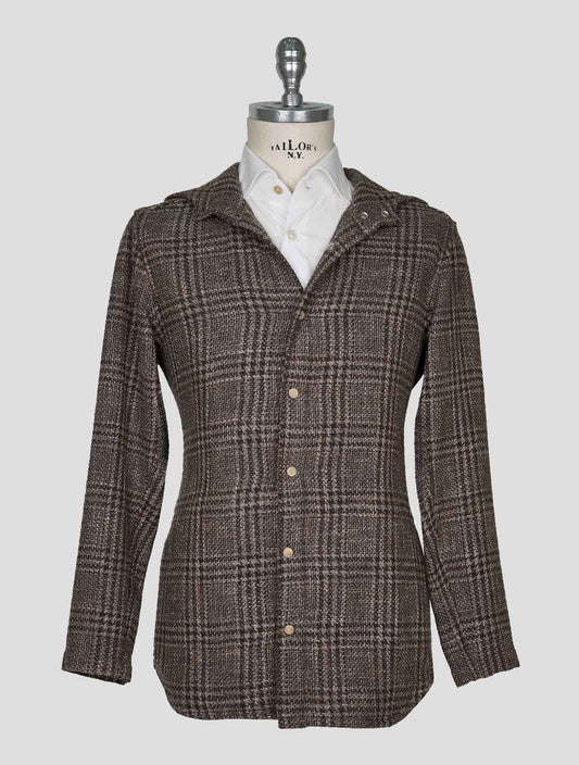 Kiton Multicolor Virgin Wool Silk Pa Cotton Shirt