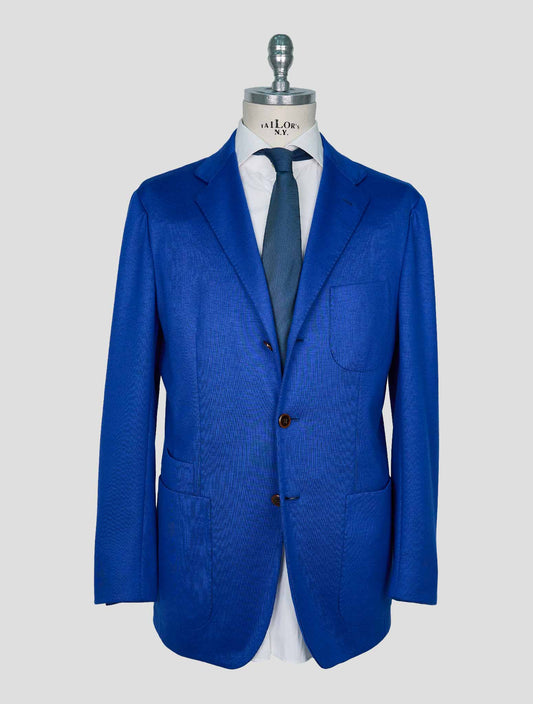 Kiton Blue Cashmere Pl Blazer