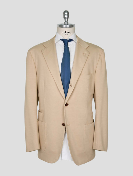 Kiton Beige Cotton Ea Blazer