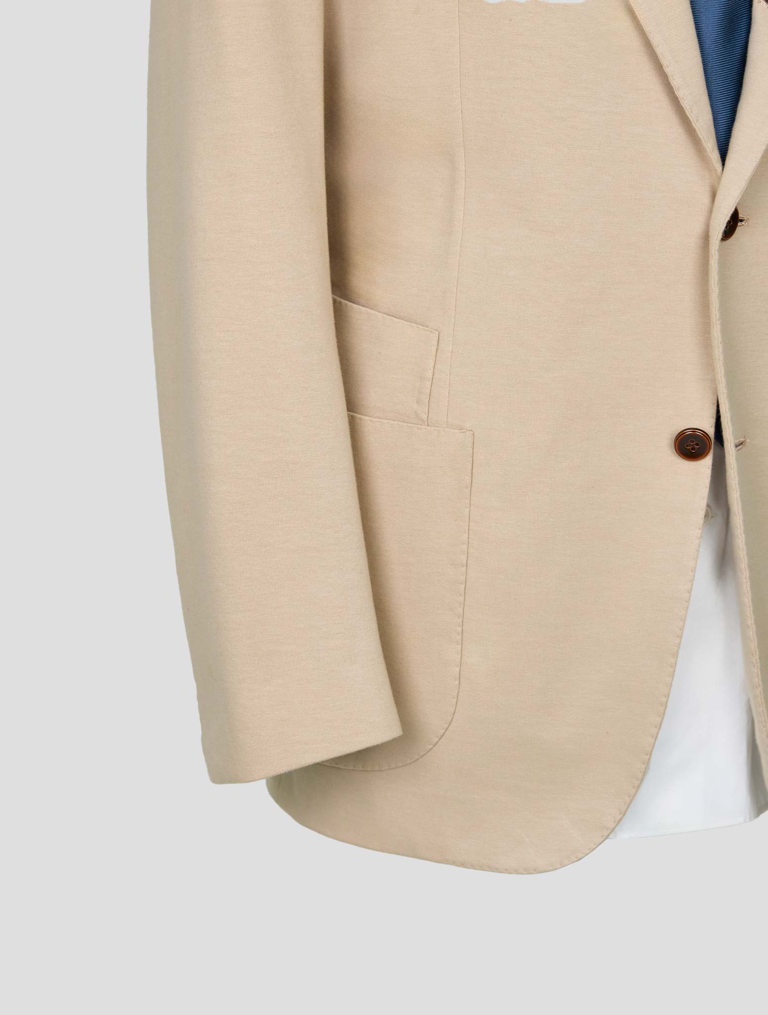 Kiton Beige Cotton Ea Blazer