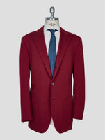 Kiton Burgundy Cotton Ea Blazer