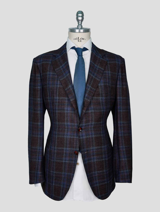 Kiton Multicolor Cashmere Silk Linen Blazer