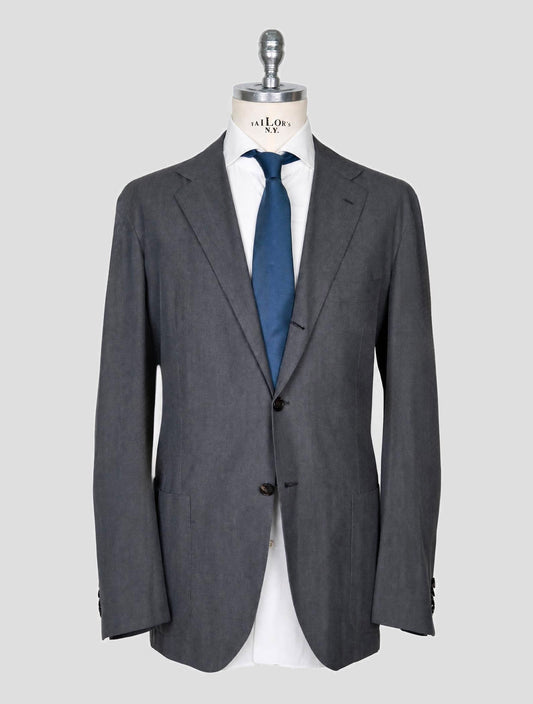 Kiton Gray Cotton Blazer