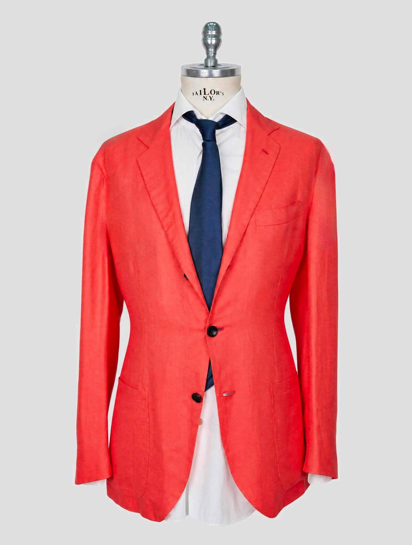 Kiton Pink Cotton Linen Blazer