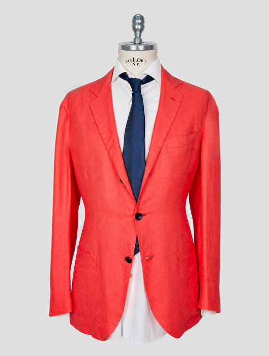 Kiton Pink Cotton Linen Blazer