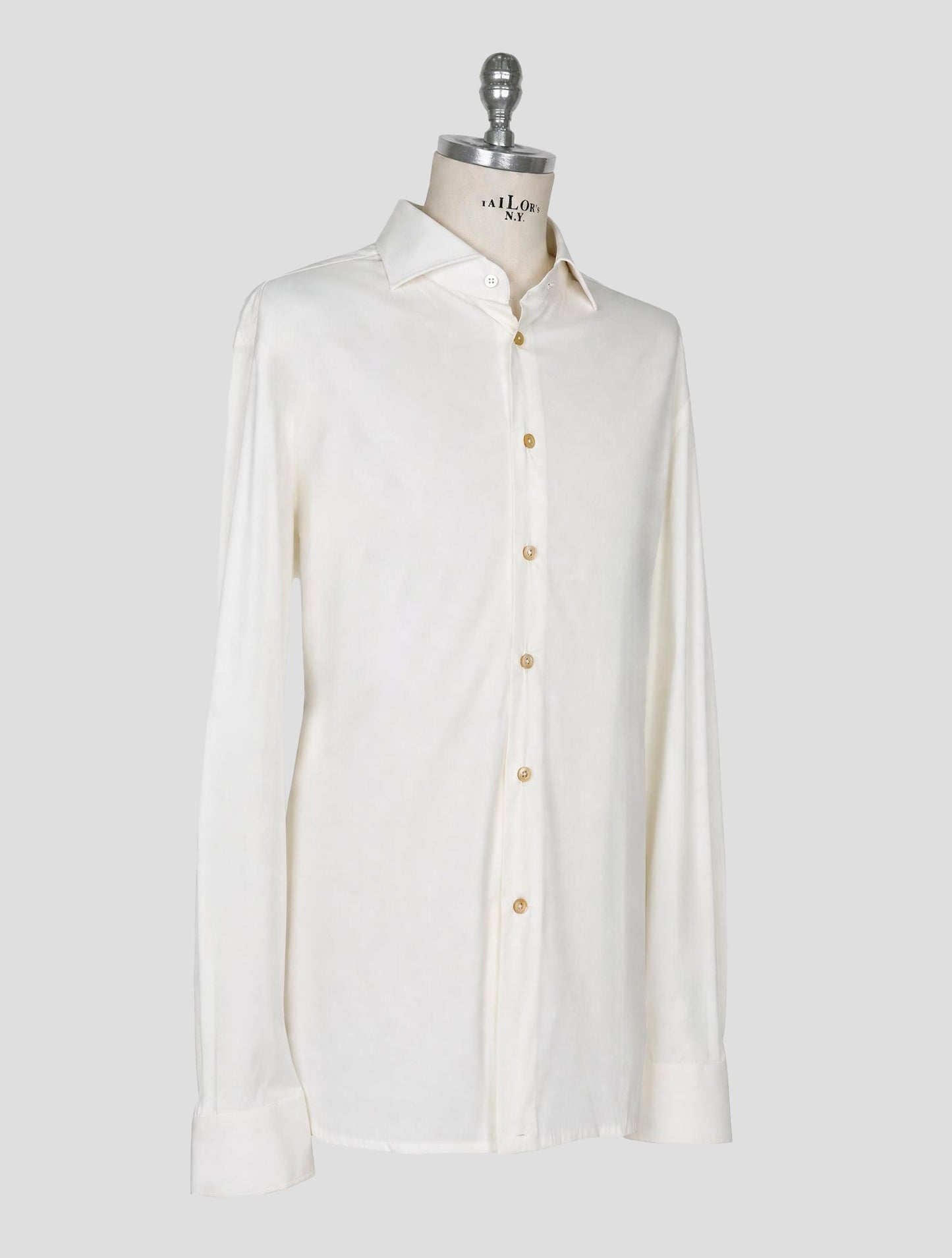 Kiton White Cotton Pa Ea Shirt