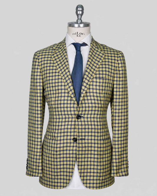 Kiton Multicolor Cashmere Silk Linen Blazer