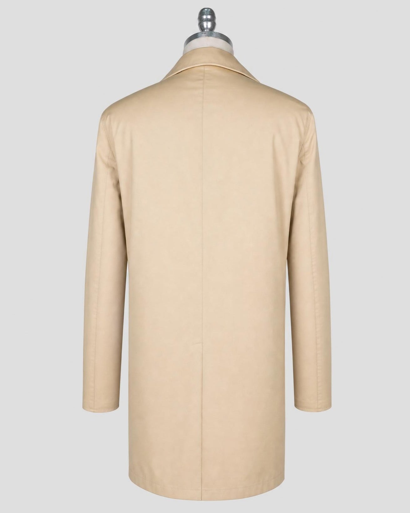Kiton Beige Cotton Virgin Wool Overcoat