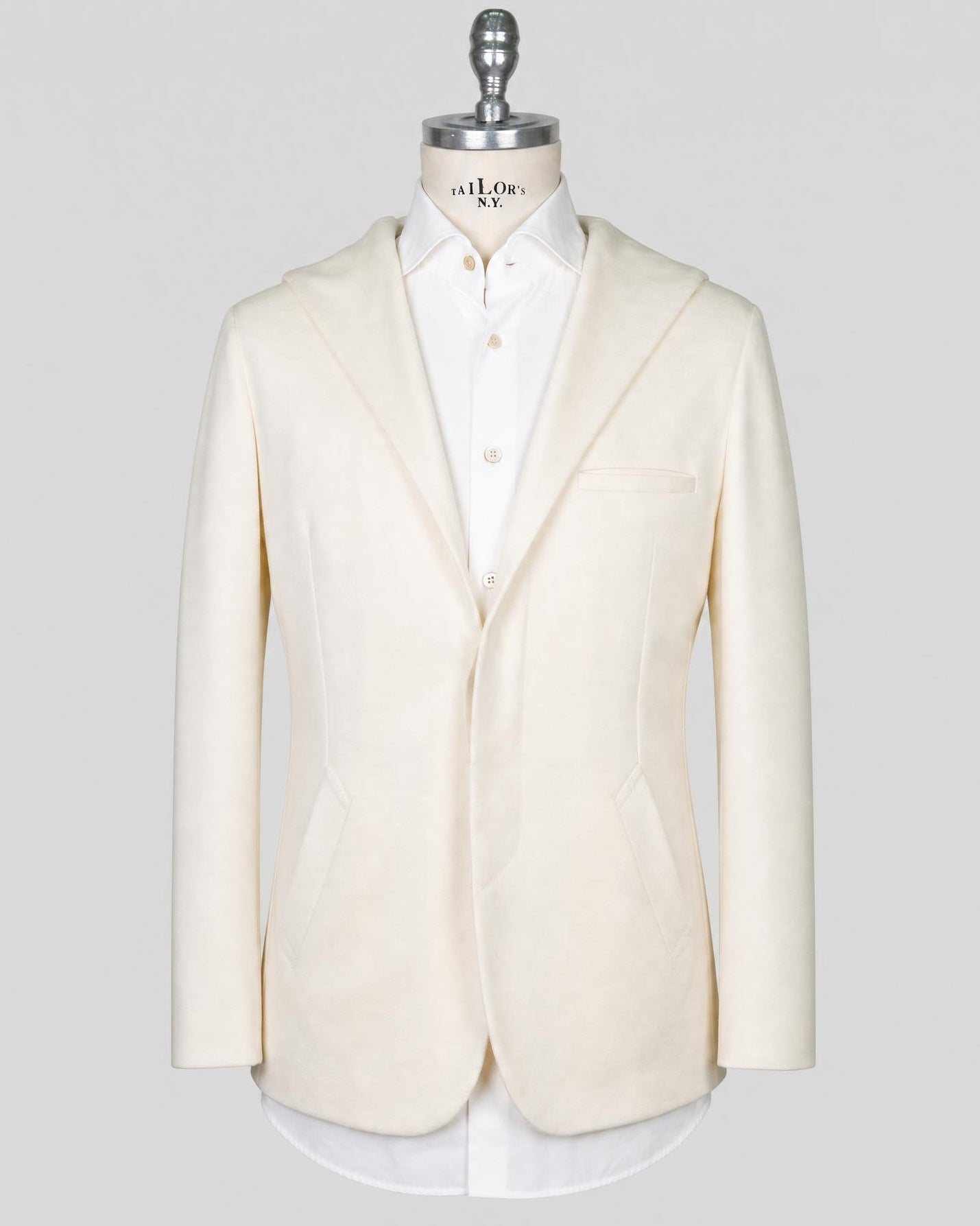 Kiton Knt White Cashmere Cotton Pa Blazer