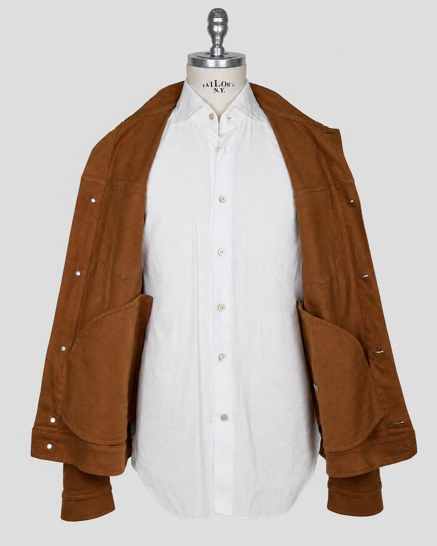 Kiton Brown Cotton Ea Coat