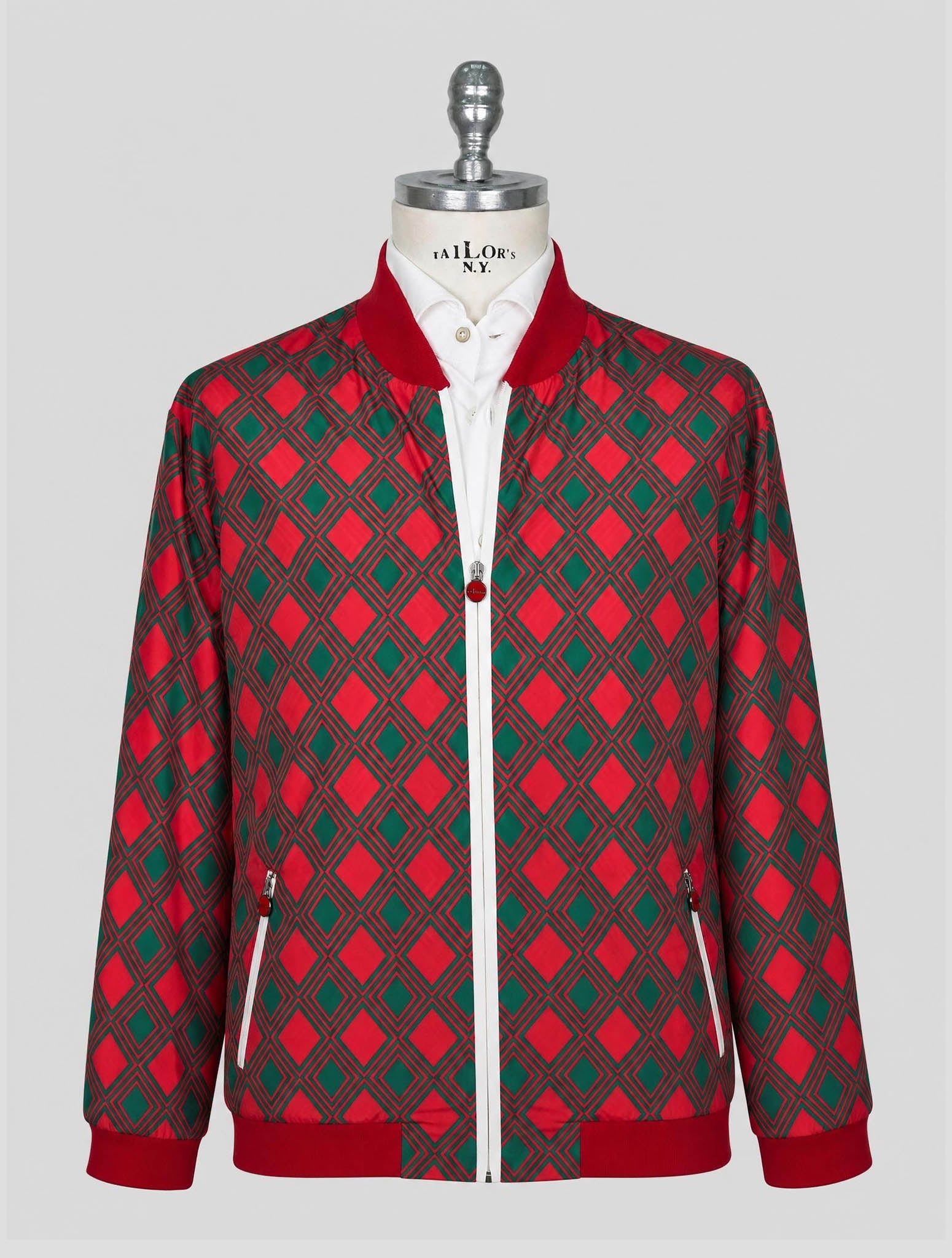 Kiton Red Green Pl Coat