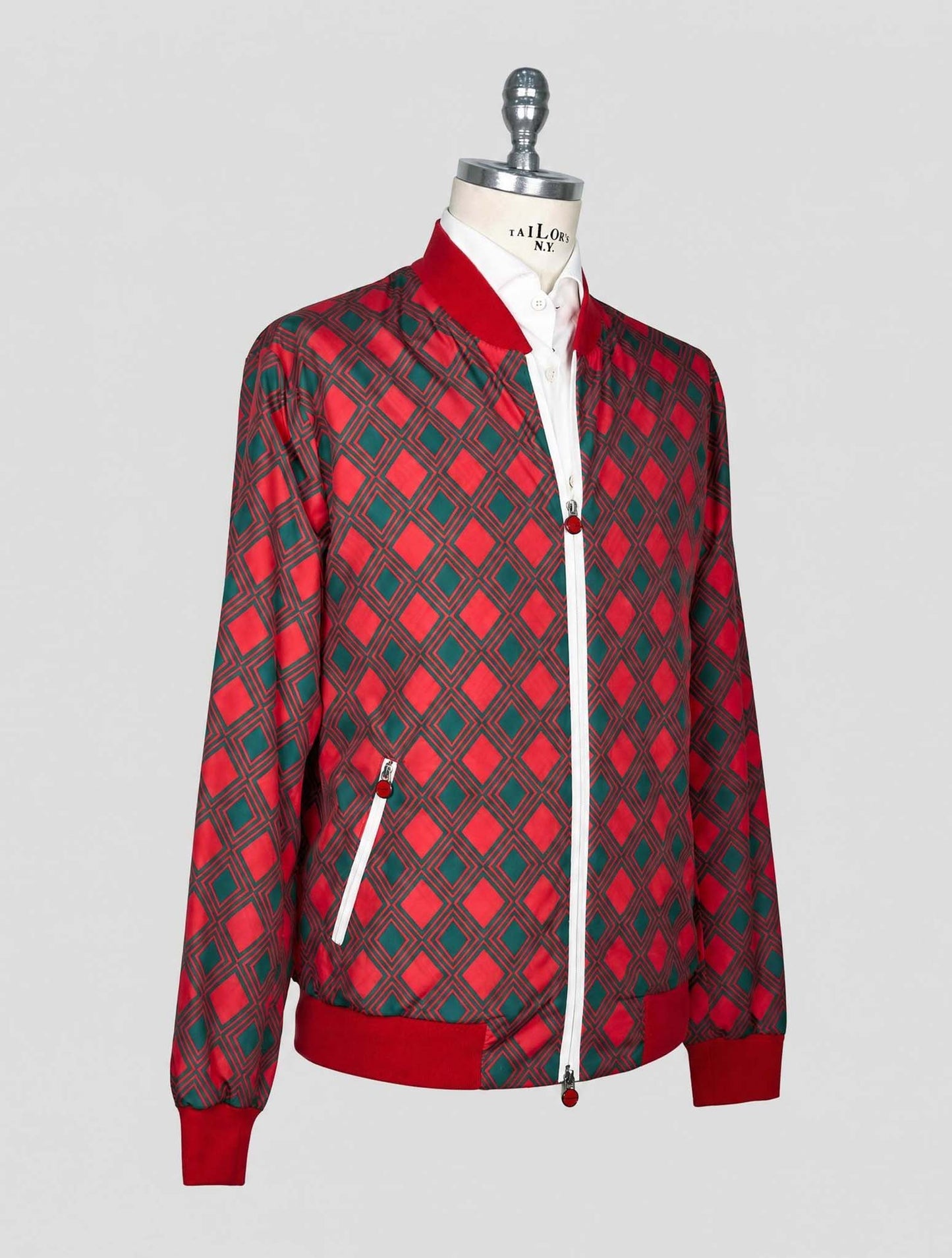Kiton Red Green Pl Coat