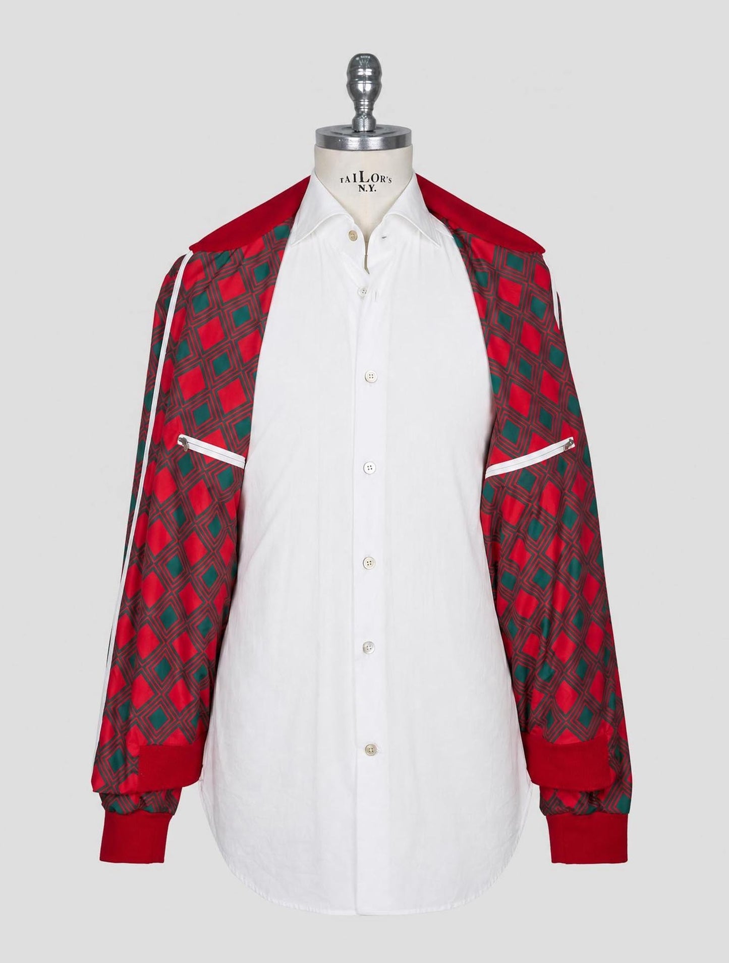 Kiton Red Green Pl Coat