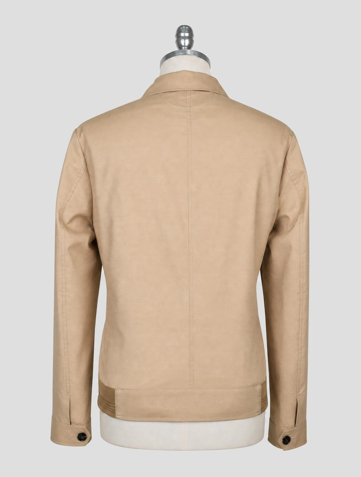 Kiton Beige Cotton Virgin Wool Coat
