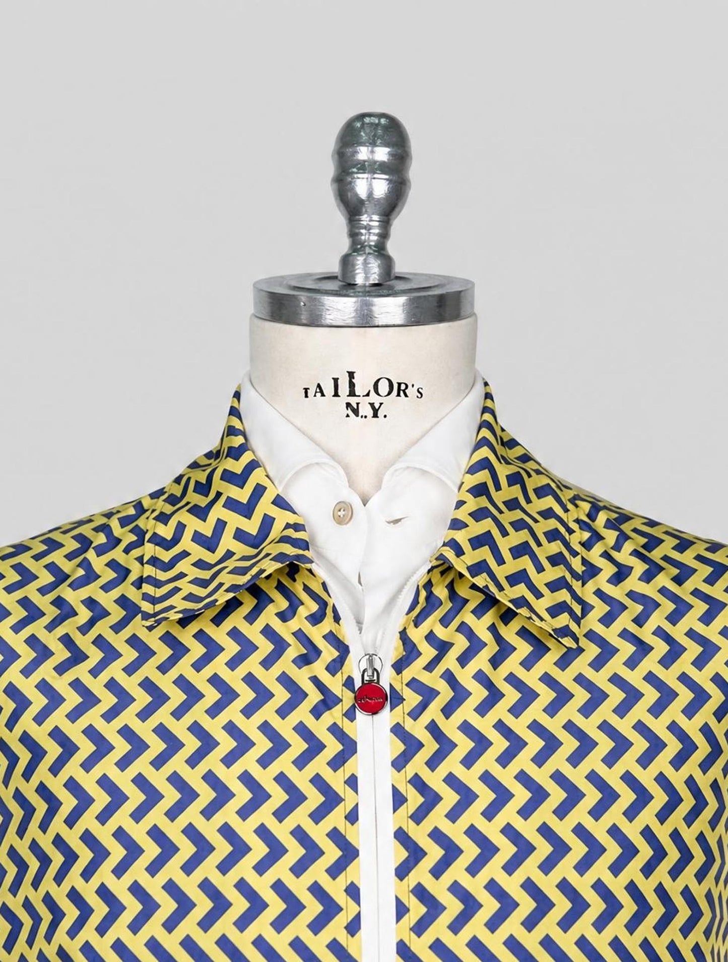 Kiton Yellow Blue Pl Coat Gilet