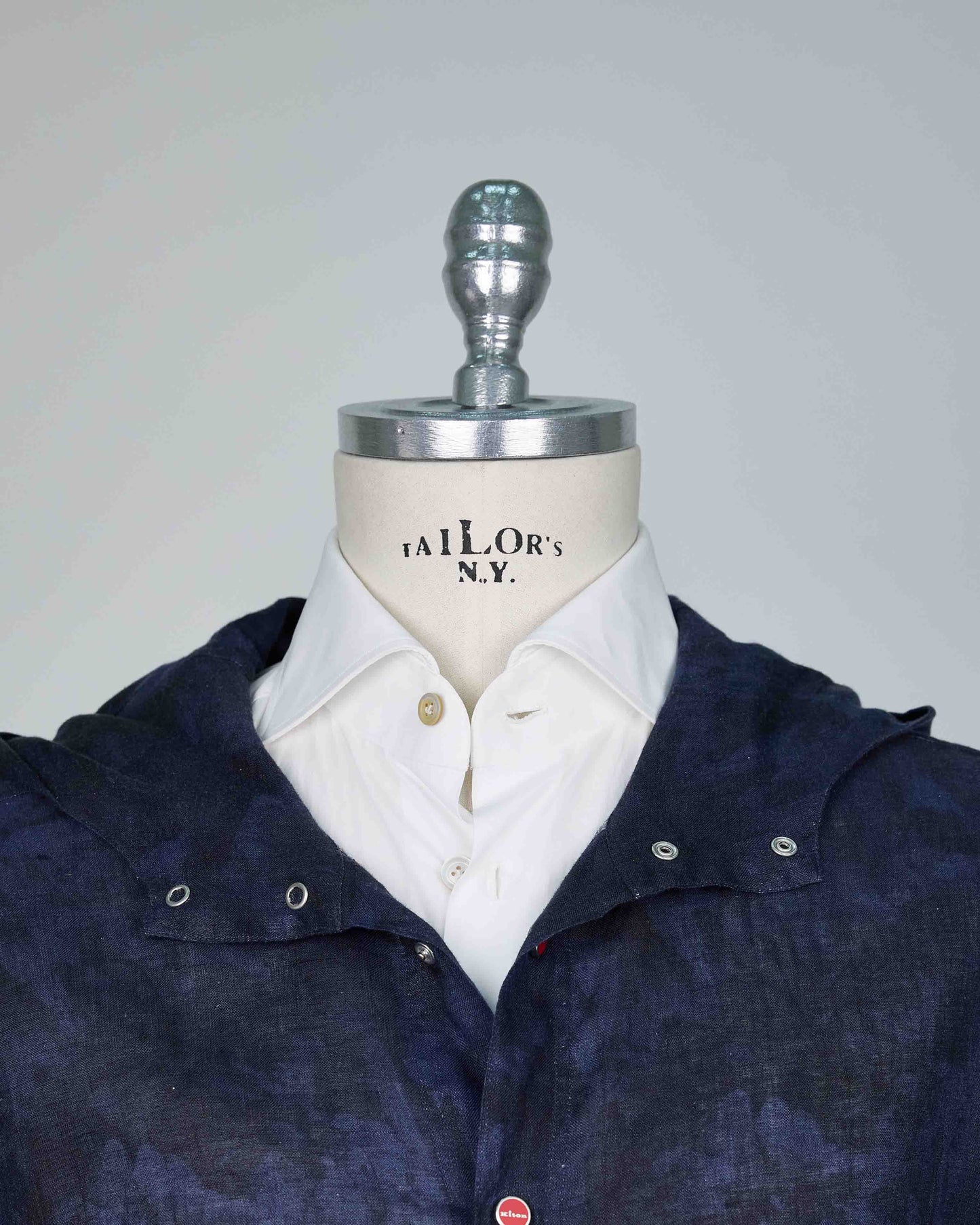 Kiton Blue Linen Mariano Shirt