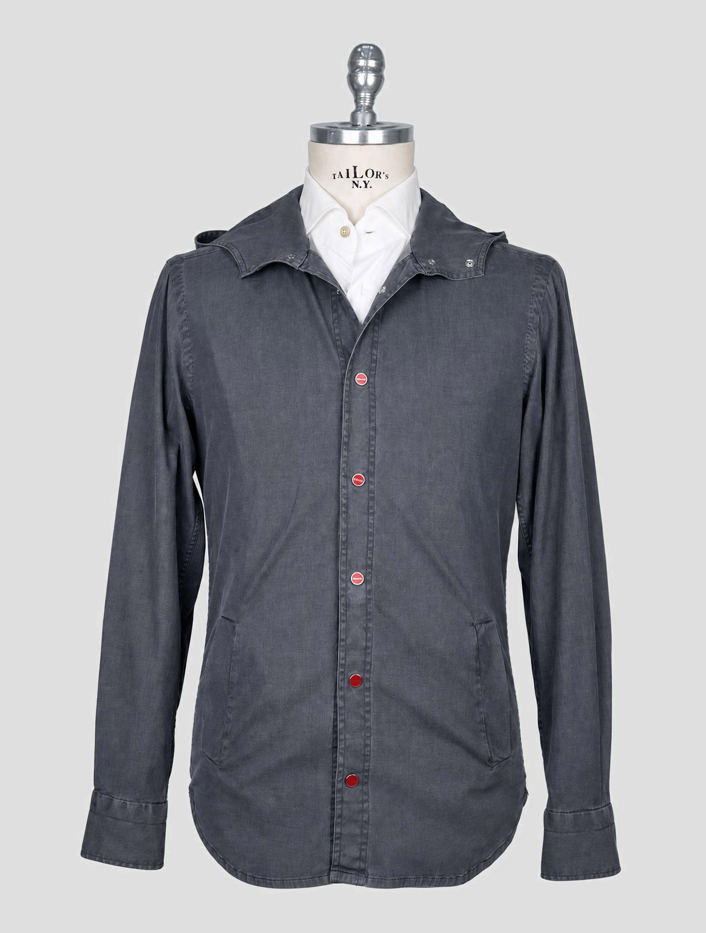 Kiton Gray Cotton Ea Mariano Shirt