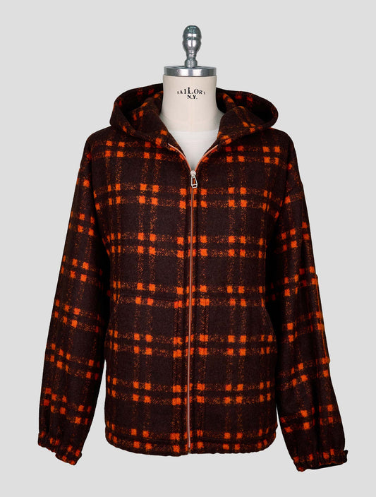 Kiton Orange Brown Alpaca Wool Pa Special Edition Plus One Sweater Full Zip