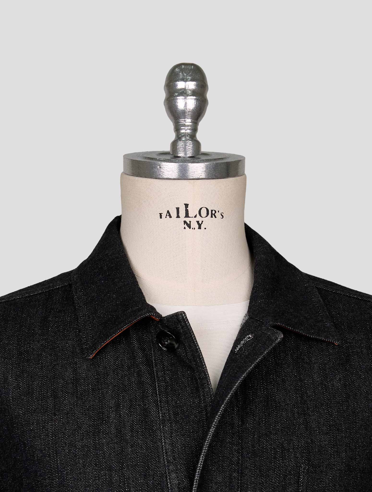 Kiton Black Cotton Ea Coat