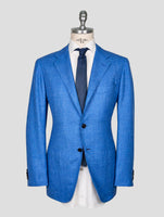 Kiton Blue Cashmere Silk Linen Blazer