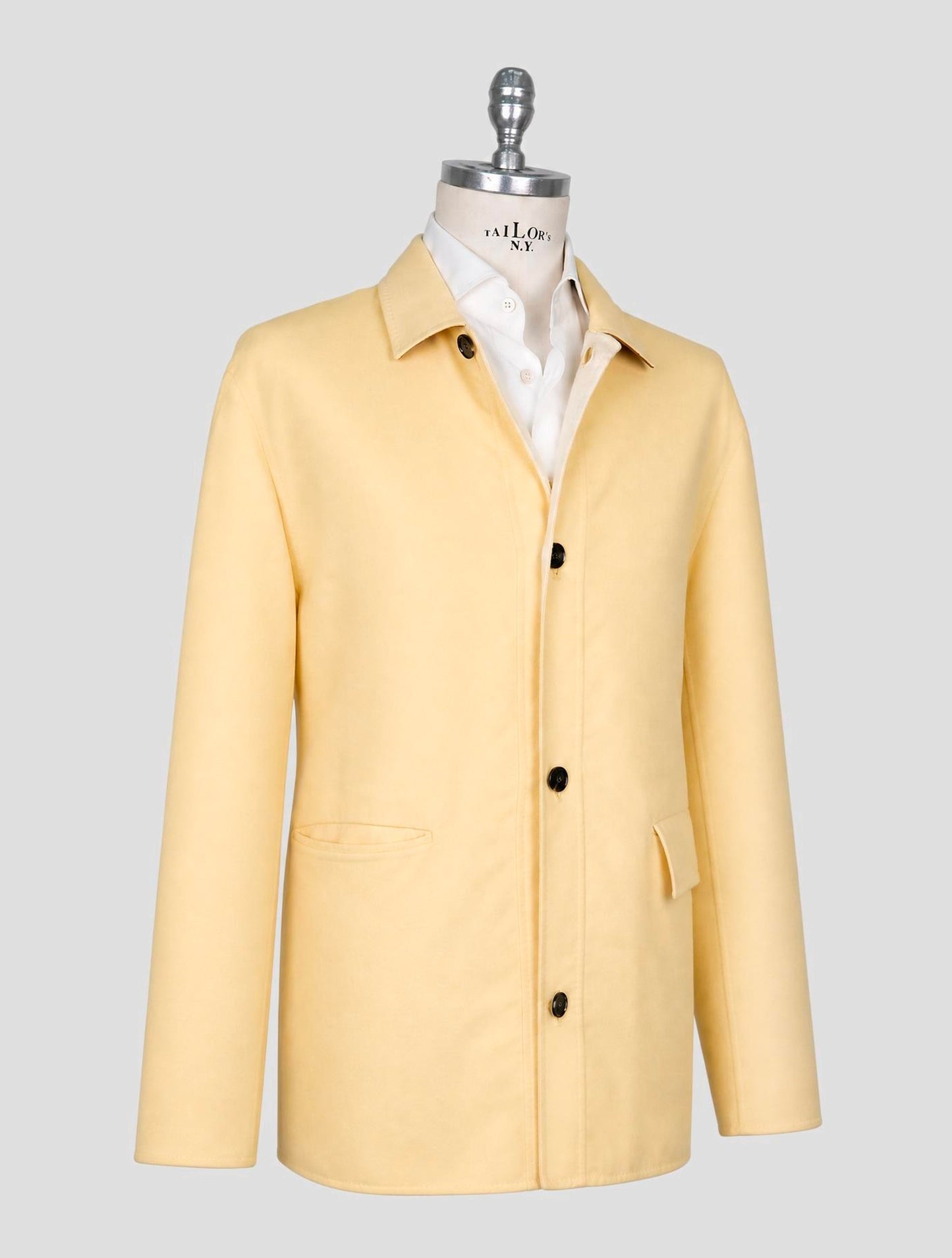 Kiton Yellow Cashmere Silk Coat