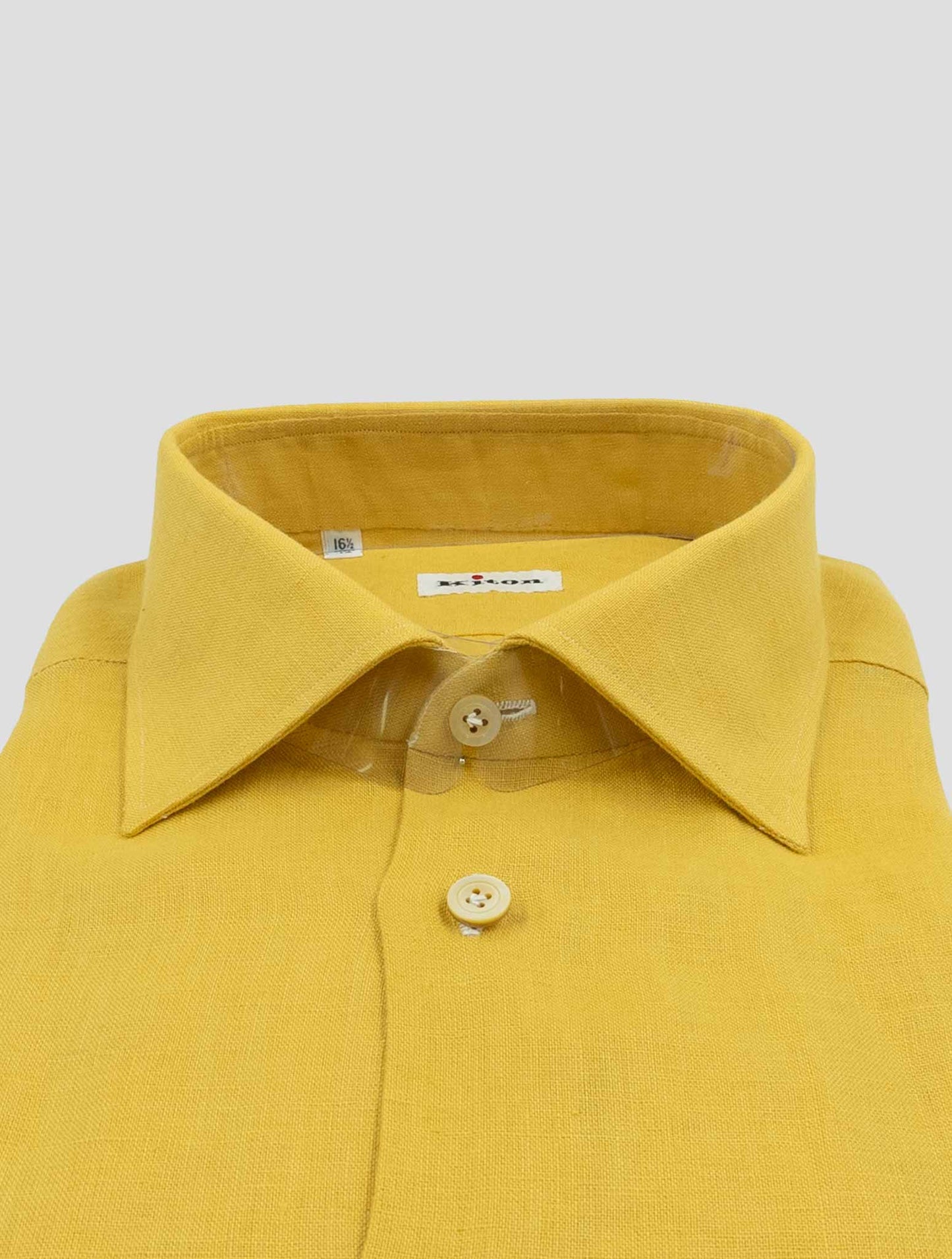 Kiton Yellow Linen Shirt