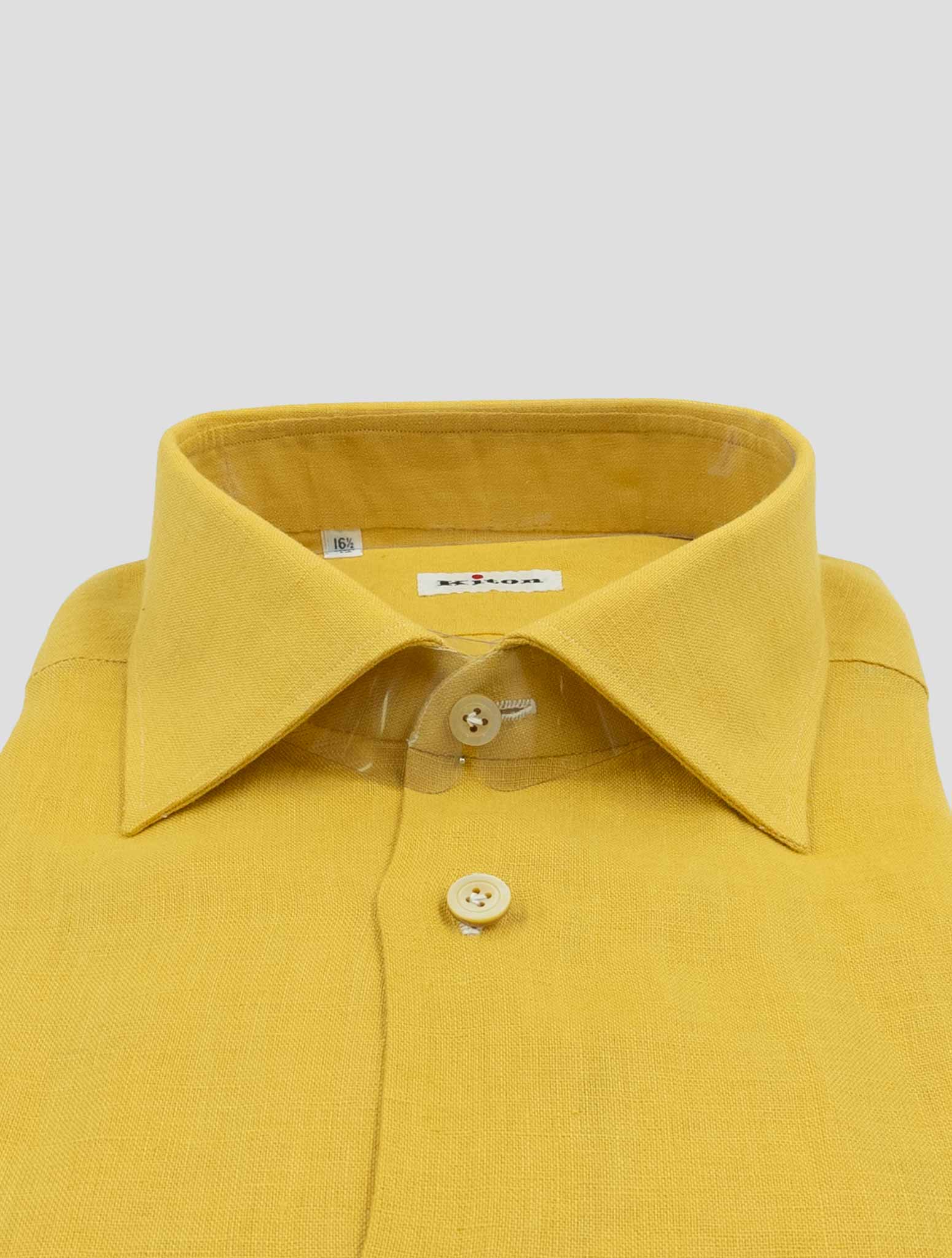 Kiton Yellow Linen Shirt