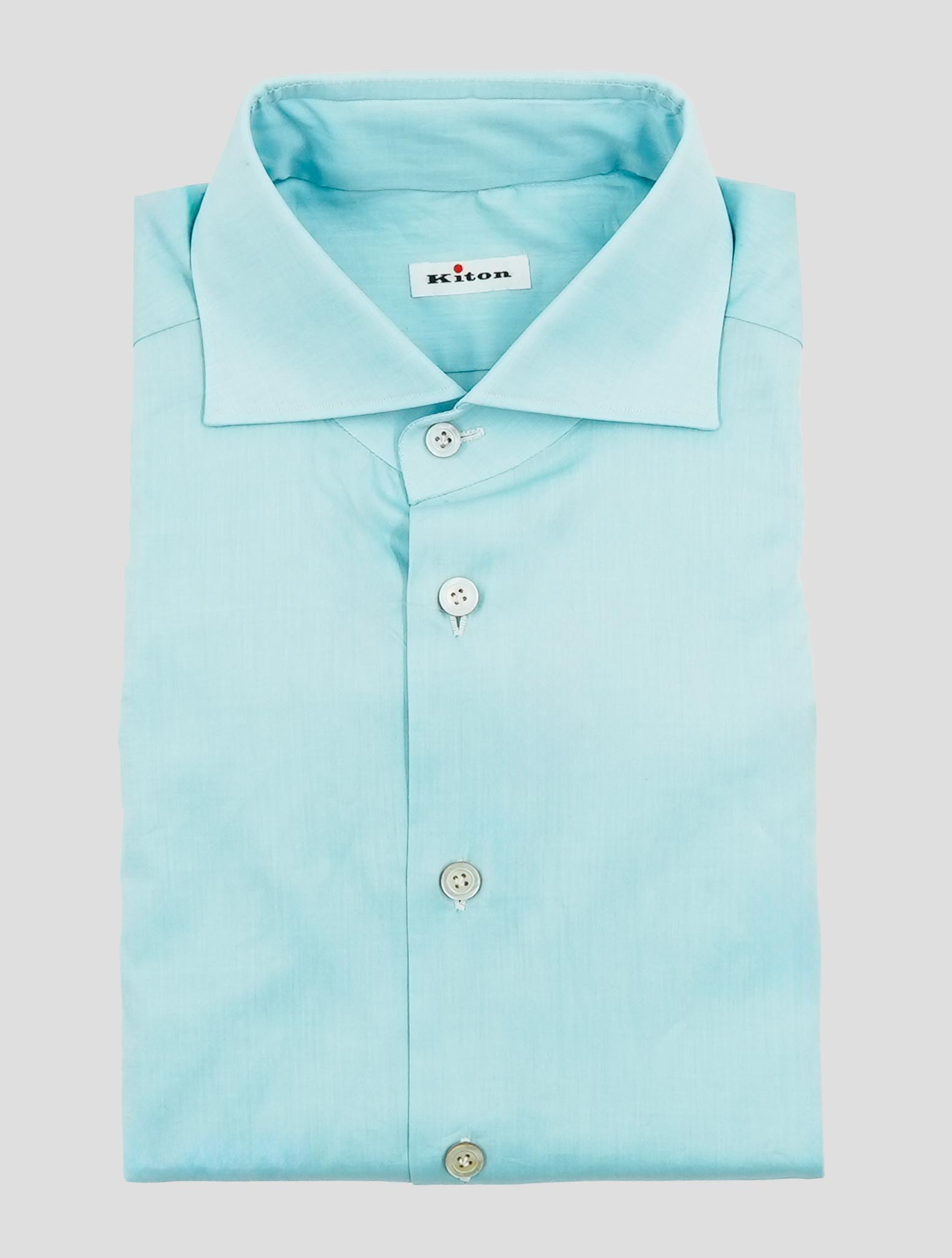 Kiton Light Blue Cotton Shirt French Cuff