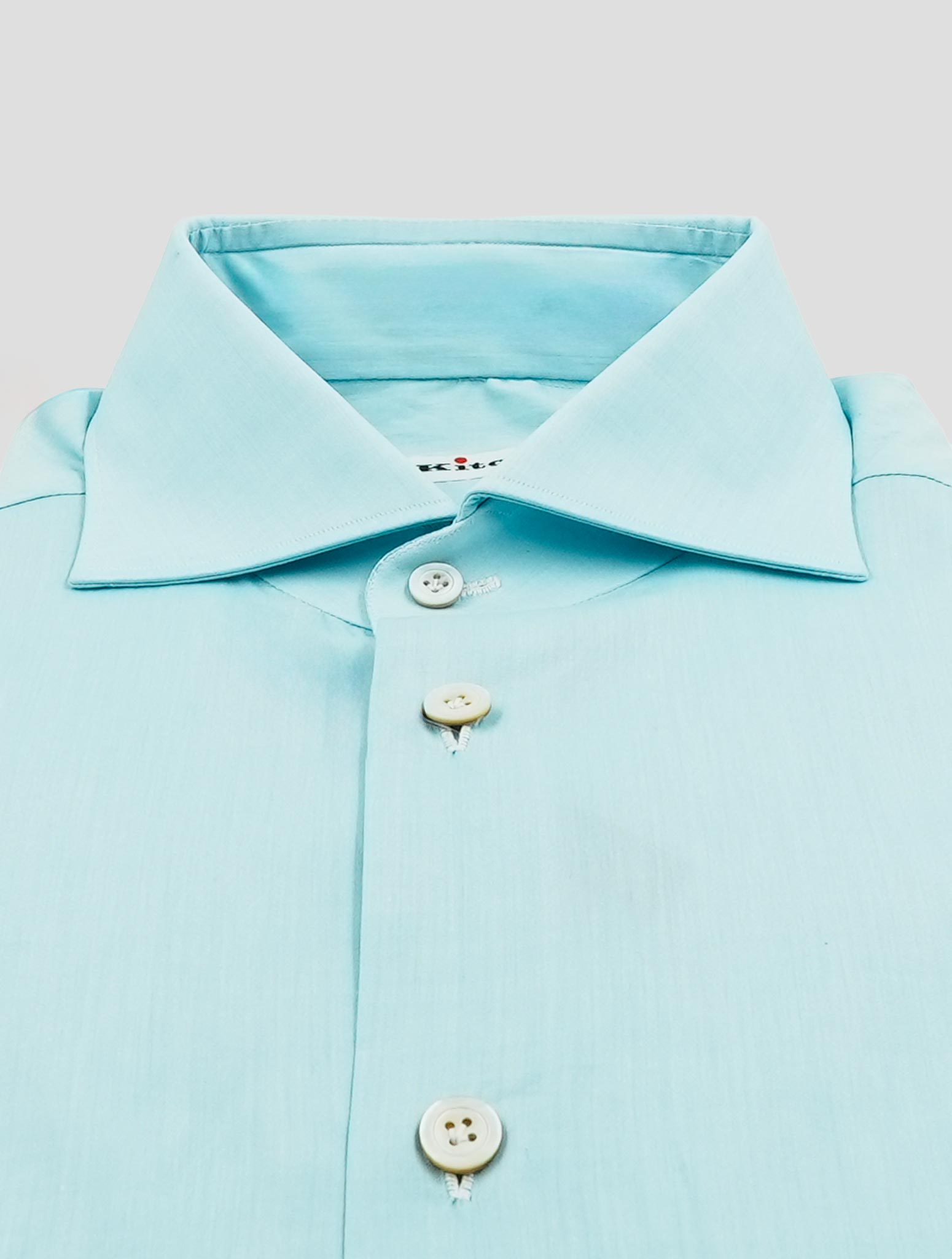 Kiton Light Blue Cotton Shirt French Cuff