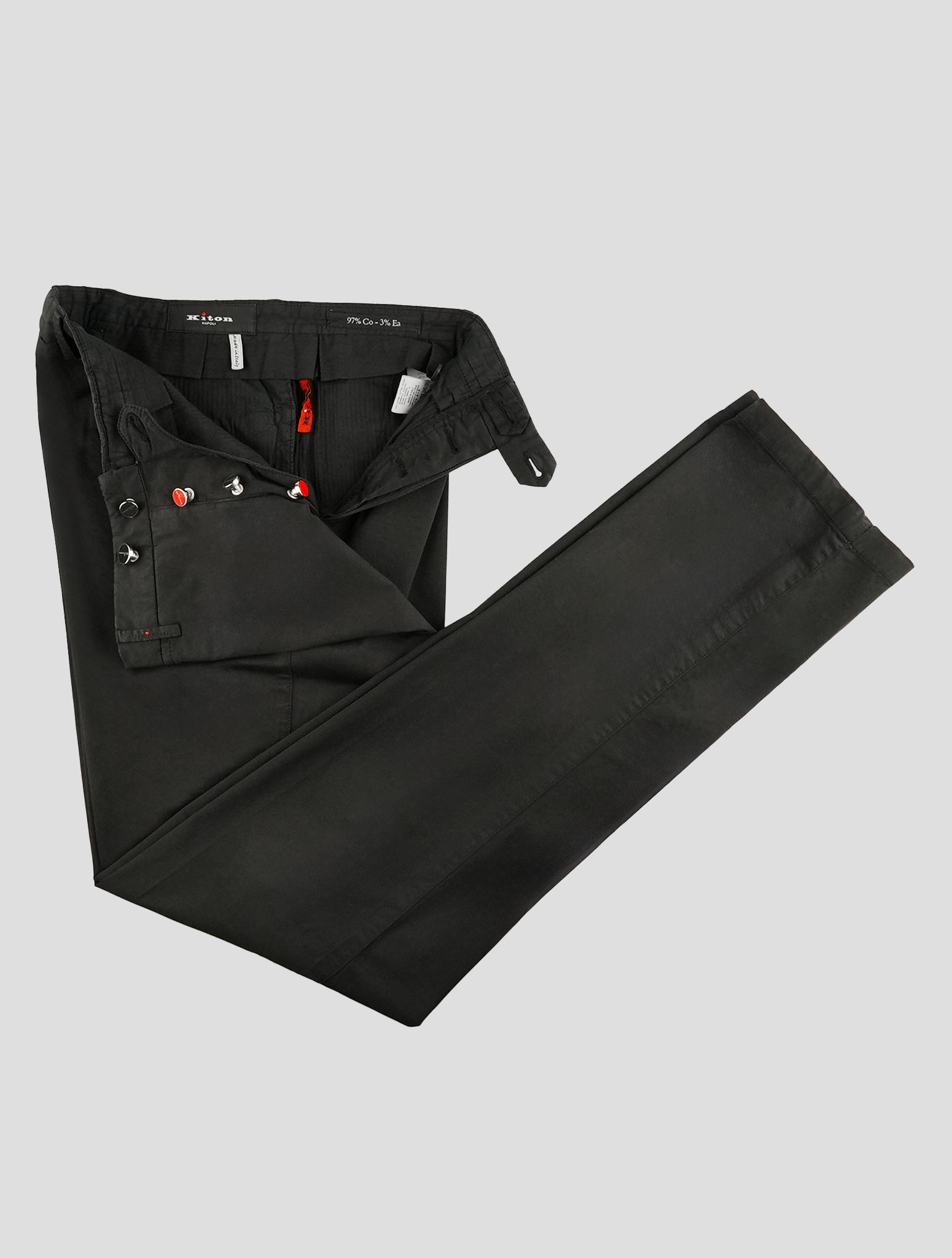 Kiton Blue Cotton Ea Pants