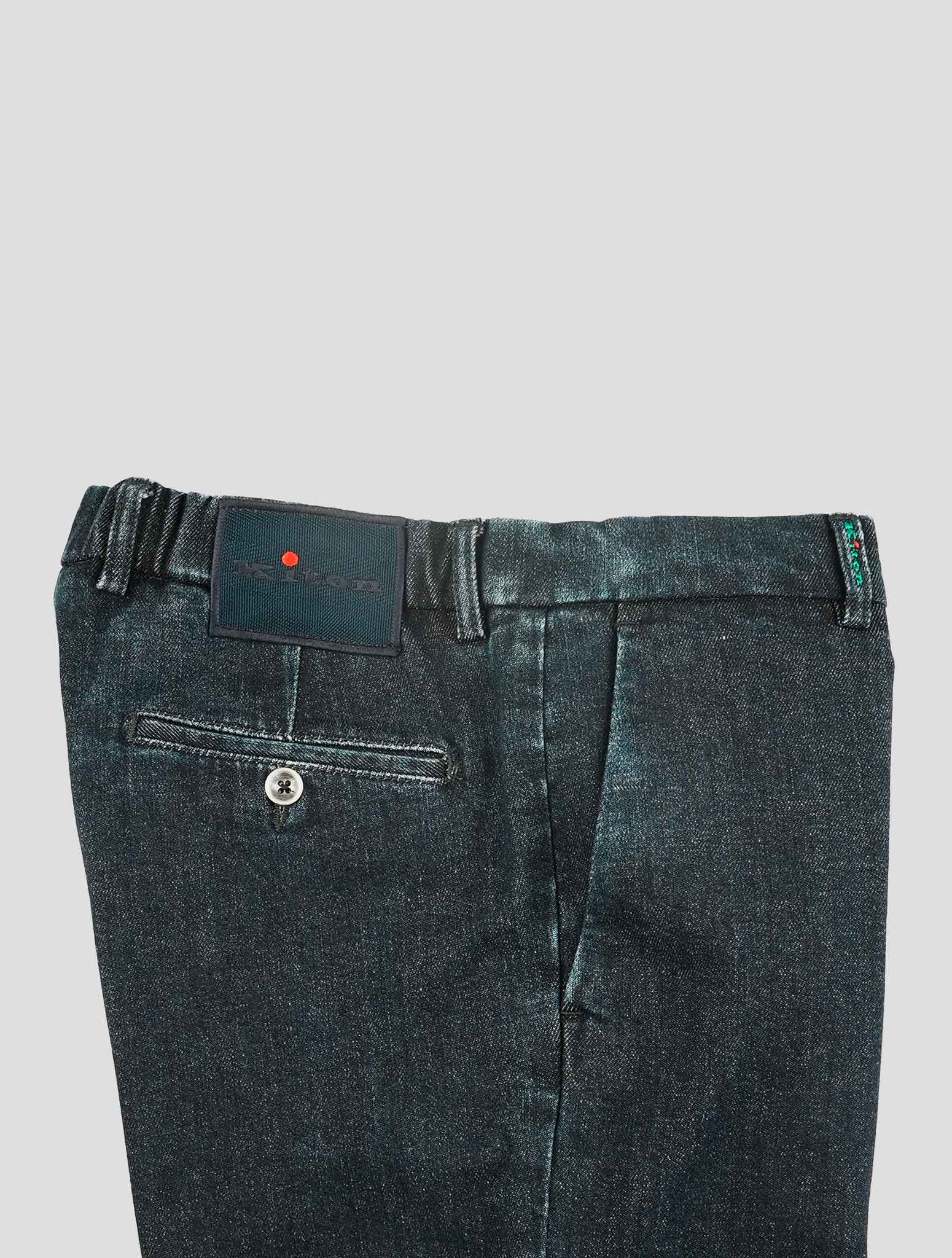 Kiton Blue Cotton Cashmere Ea Pants