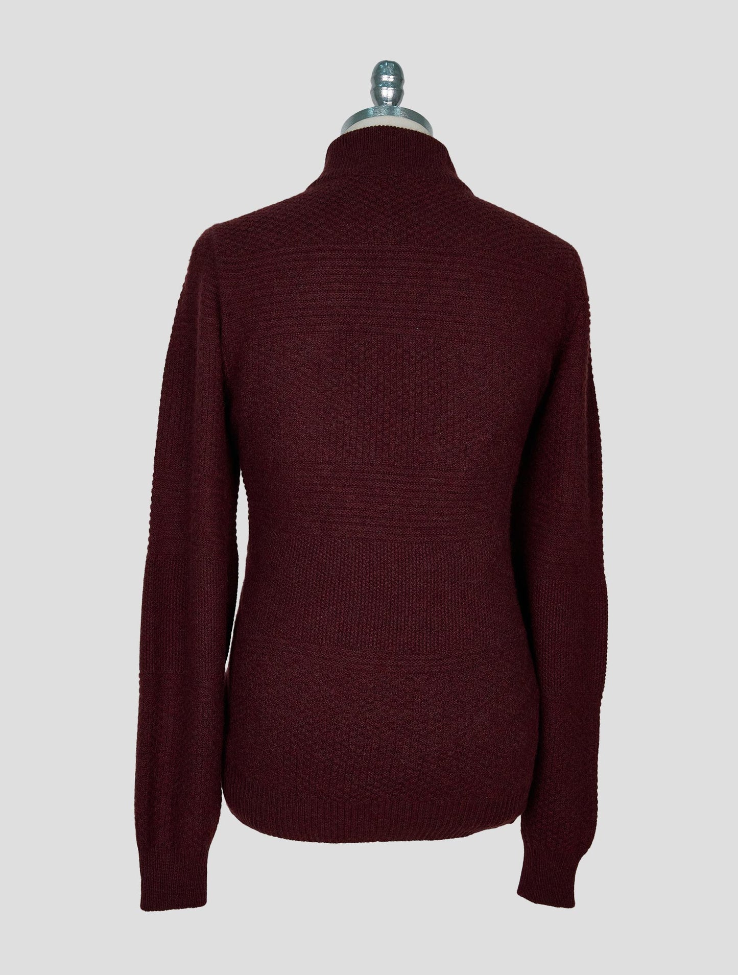 Kiton Burgundy Cashmere Sweater Half Zip
