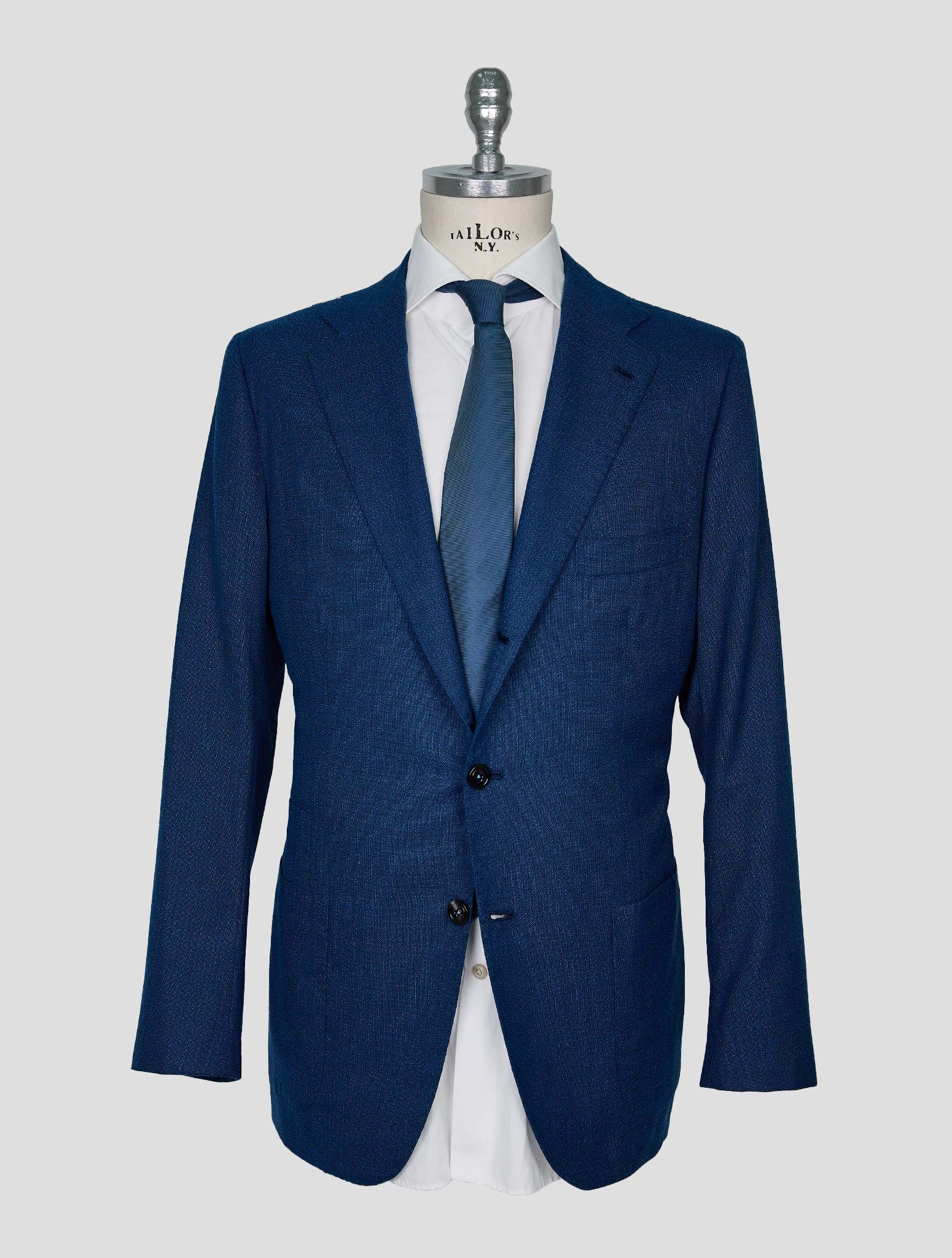 Kiton Blue Virgin Wool Cashmere Suit
