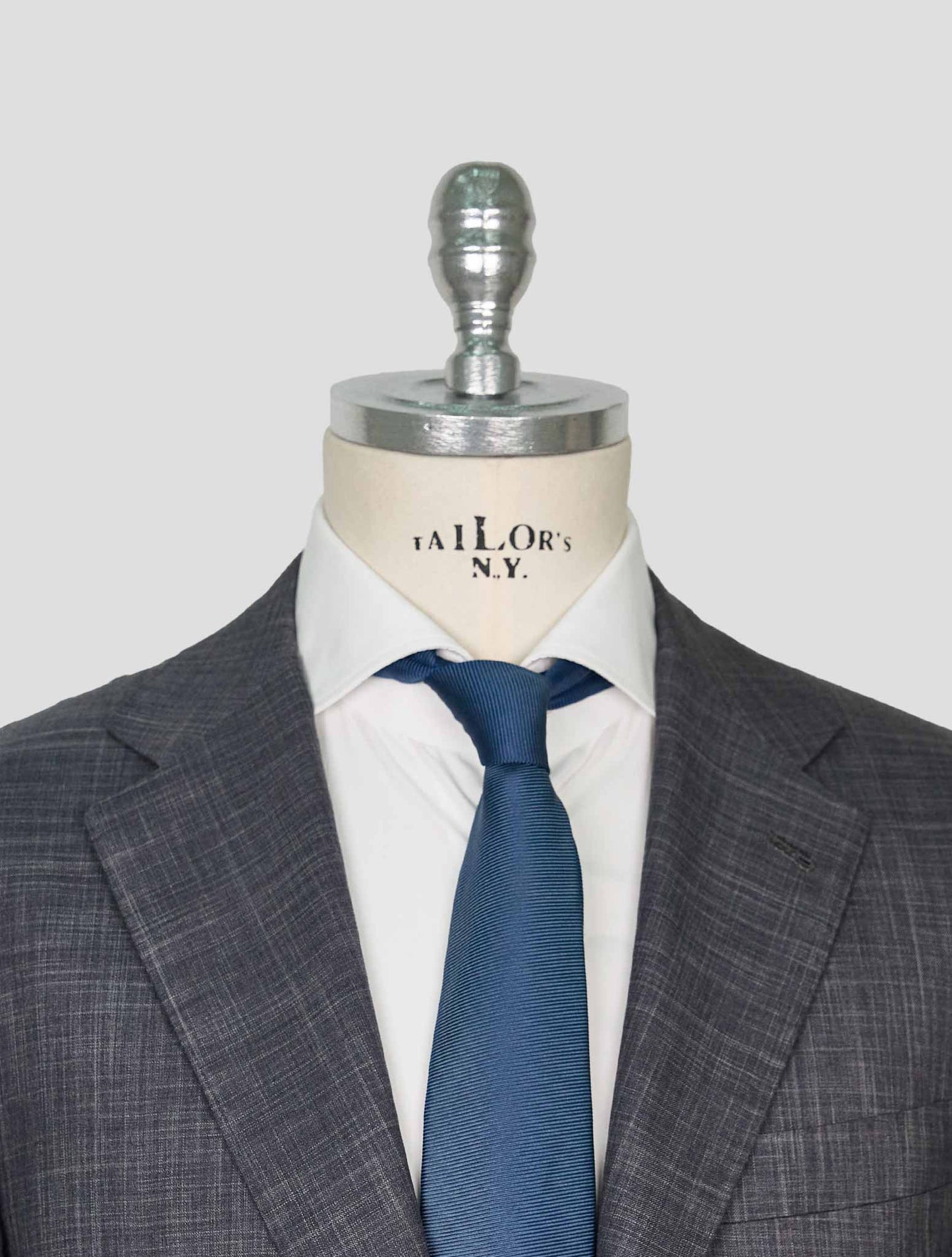 Kiton Gray Cashmere Virgin Wool Silk Suit