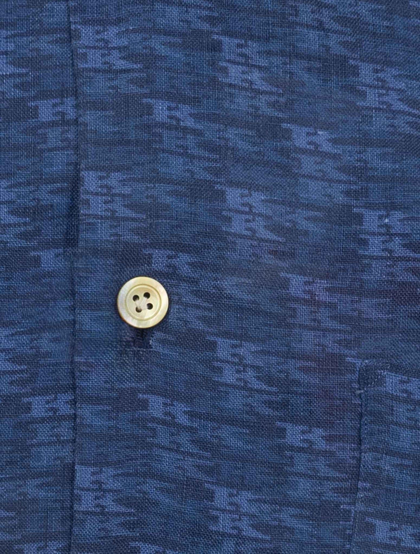 Kiton Blue Linen Shirt Nerano