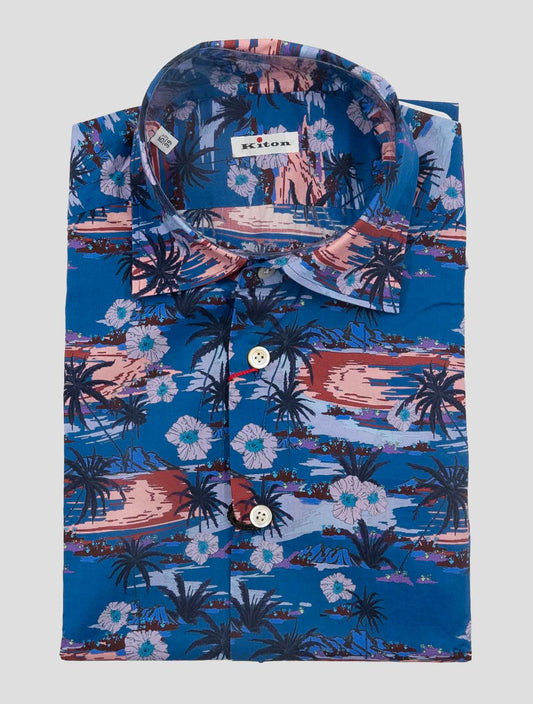 Kiton Multicolor Cotton Shirt Nerano